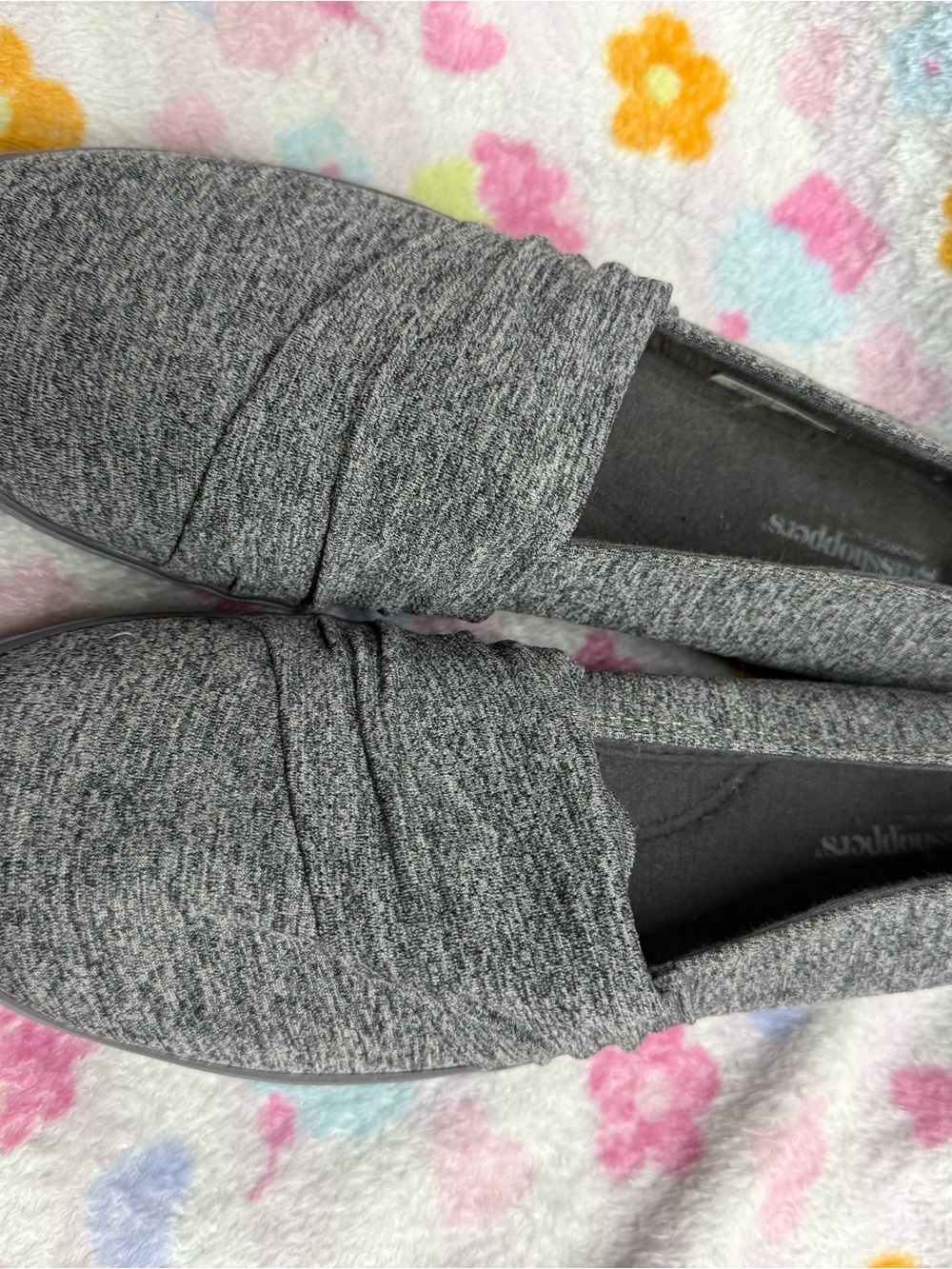 Keds Grasshoppers Gray Knit Slip-On Loafers